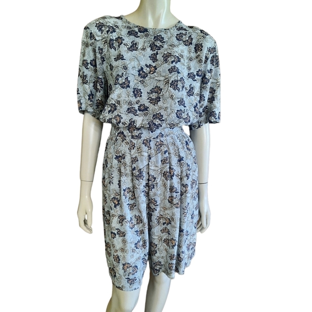 Vintage 90s Short Set Size Large Top with Culotte Style Shorts Elastic Waist